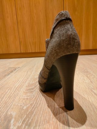 Botines Cafenoir Tacón Alto Marrón/Gris