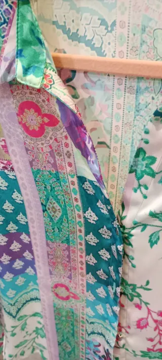 Camisa Zara satinada estampada T.M