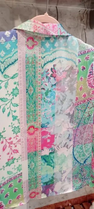 Camisa Zara satinada estampada T.M