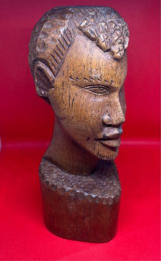 Coppia Busti Tribali Legno