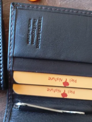 Cartera Piel Nature Negra