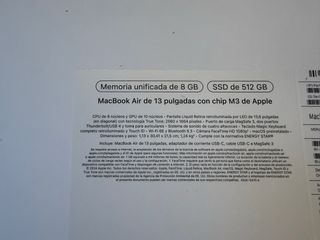 MacBook Air 13” M3 512GB 2024 Medianoche 512GB