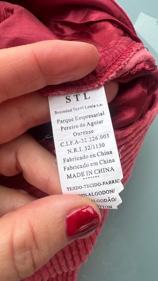 Pantalón Purificación García Talla 36 Coral