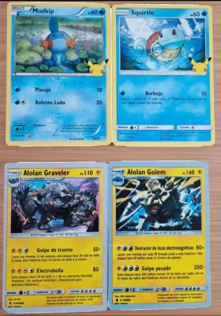 Cartas Pokémon 2017, 2020, 2021 y 2023