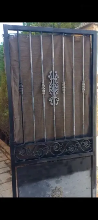 Puerta y valla de forja