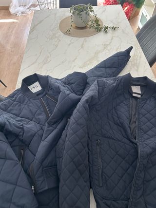Cazadora bomber Zara azul Las 2 por 35€!!!!!