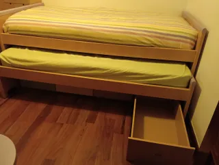 Cama nido 2 camas 90x200cm + 4 cajones