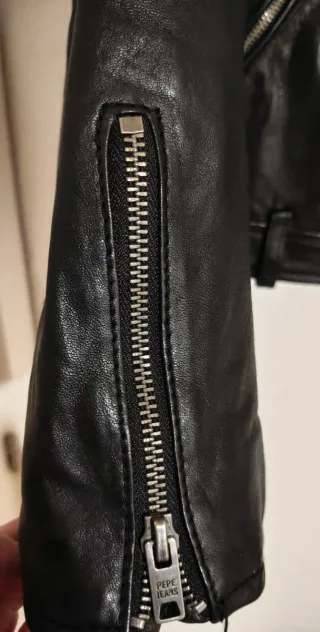Cazadora Cuero Pepe Jeans Talla L Chica