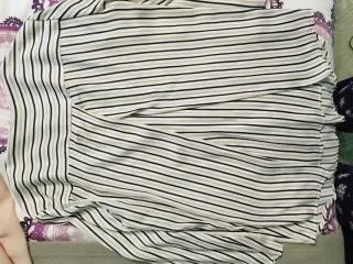 Blusa Stradivarius Rayas Blancas y Negras