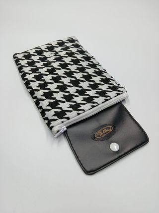 Monedero/Billetera Pata de Gallo Negro y Blanco