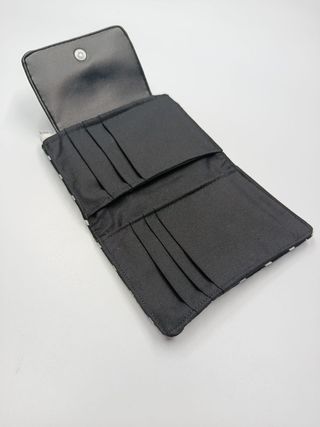 Monedero/Billetera Pata de Gallo Negro y Blanco