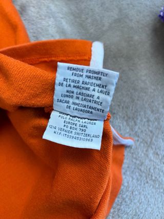 Polo Ralph Lauren Naranja Manga Larga