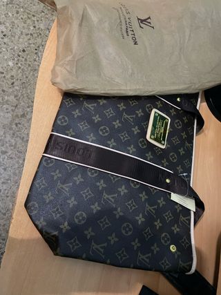 Bolso Louis Vuitton Marrón y Verde Auténtico