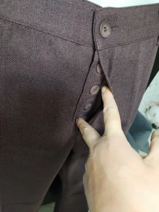 Pantaloni uomo color prugna nuovi con cartellino