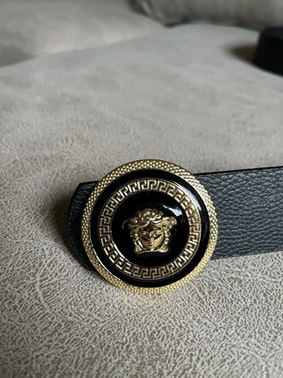Cinturón Versace Negro y Dorado