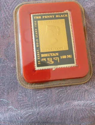 Sello de Oro Bhutan Penny Black 1996