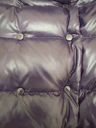 Moncler piumino donna viola taglia XS con cintura