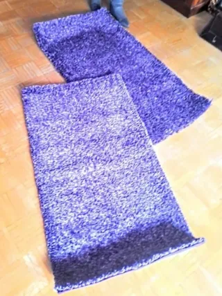 Alfombras IKEA pelo (2 lilas, 1 gris), 5€ unidad