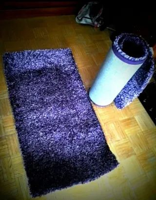 Alfombras IKEA pelo (2 lilas, 1 gris), 5€ unidad