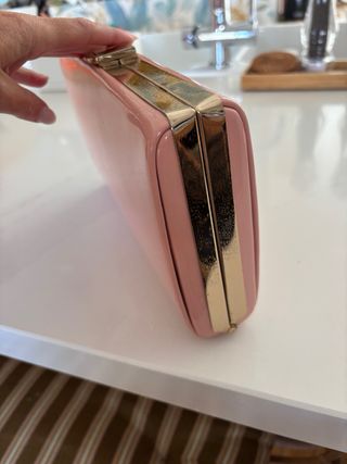 Bolso de fiesta dorado y rosa