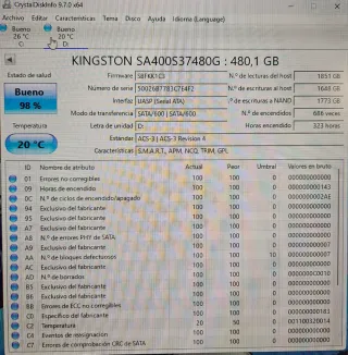 Disco Duro Kingston SSD 480GB