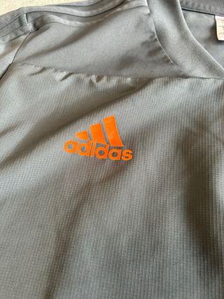 Sudadera Adidas Gris y Naranja