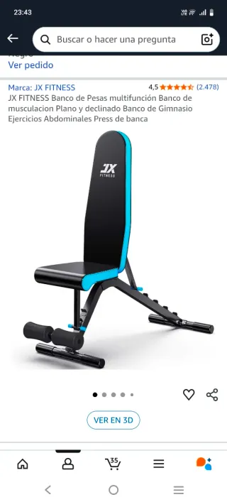 Banco de musculación JX Fitness