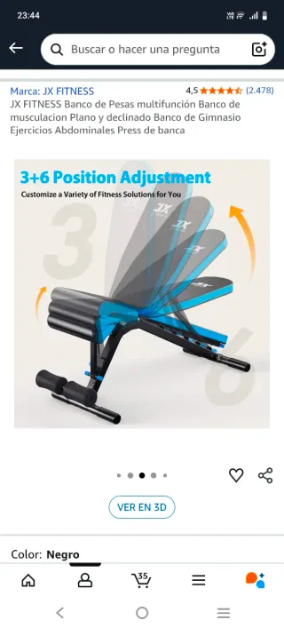 Banco de musculación JX Fitness