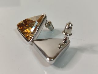 Colgante y Pendientes Bañados en Rodio