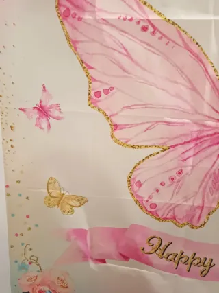 Pancarta Mariposa Feliz Cumpleaños