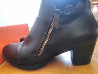 Botines negros tacón mujer