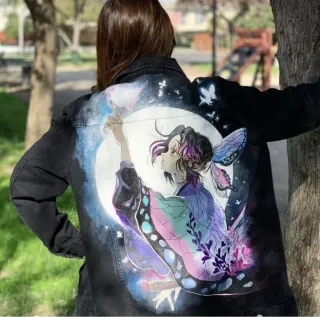Chaqueta vaquera pintada a mano