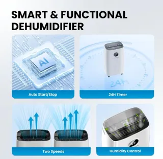 Deshumidificador Eléctrico TECXERLLON 15L Blanco