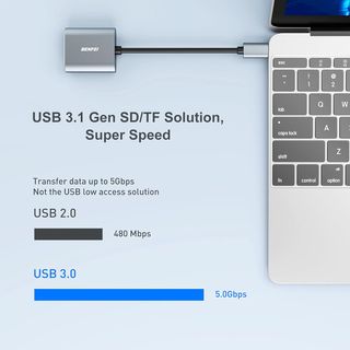 Lector tarjetas USB-C a SD/MicroSD BENFEI NUEVO
