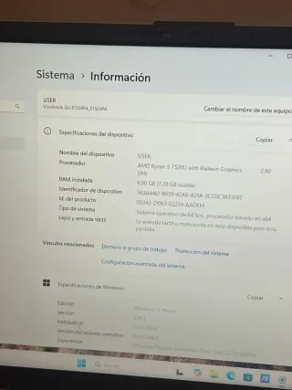 Portátil ASUS Vivobook Go 15 512GB Ryzen 5 FHD