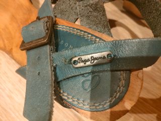 Sandalias de madera y piel Pepe Jeans