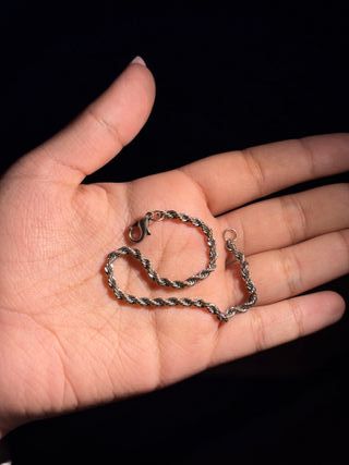 Pulsera de plata estilo cadena