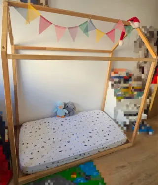 Cama Montessori Madera Natural