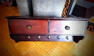 Cajonera/perchero volada MADERA MACIZA RUSTICA