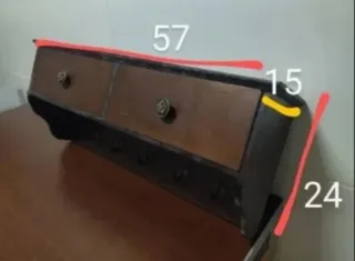 Cajonera/perchero volada MADERA MACIZA RUSTICA