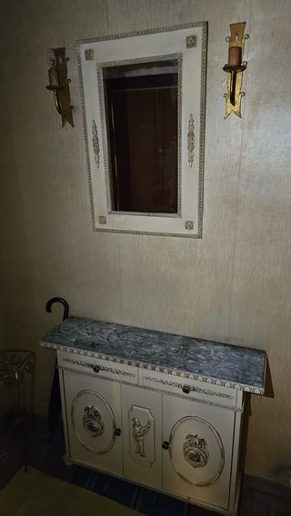 Recibidor y espejo antiguo años 70