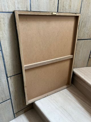 Cuadro madera de Londres en blanco y negro