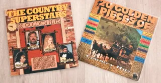 2 Vinilos Country Superstars y Golden Pieces