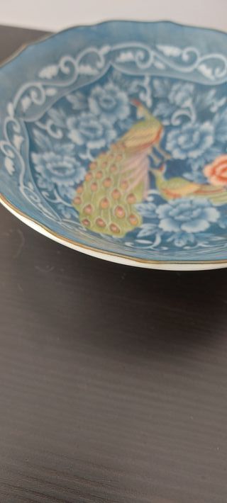 12 Cuencos Porcelana Blue Peacock Collection