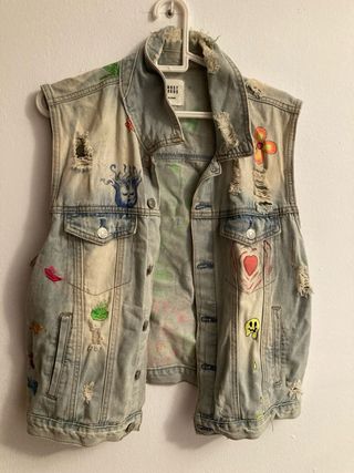 Chaqueta vaquera pintada