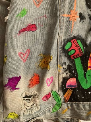 Chaqueta vaquera pintada