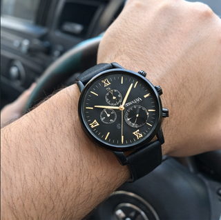 Reloj Geneva Negro y Dorado para Hombre