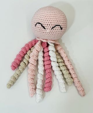 Polvo de Crochê Rosa e Colorido