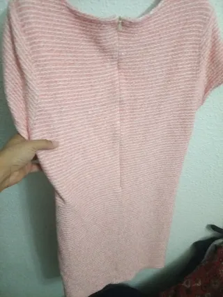 Vestido rosa con hilo dorado Talla L