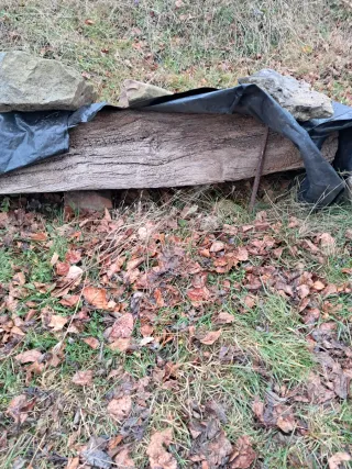 Viga de madera grande 7m, de roble.